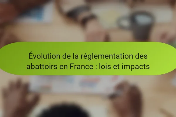 Évolution de la réglementation des abattoirs en France : lois et impacts
